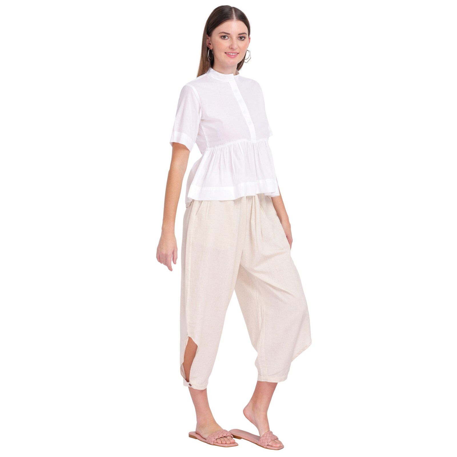 Mrima Yoga Set organic cotton with pockets | Safed Kamal - Image 1