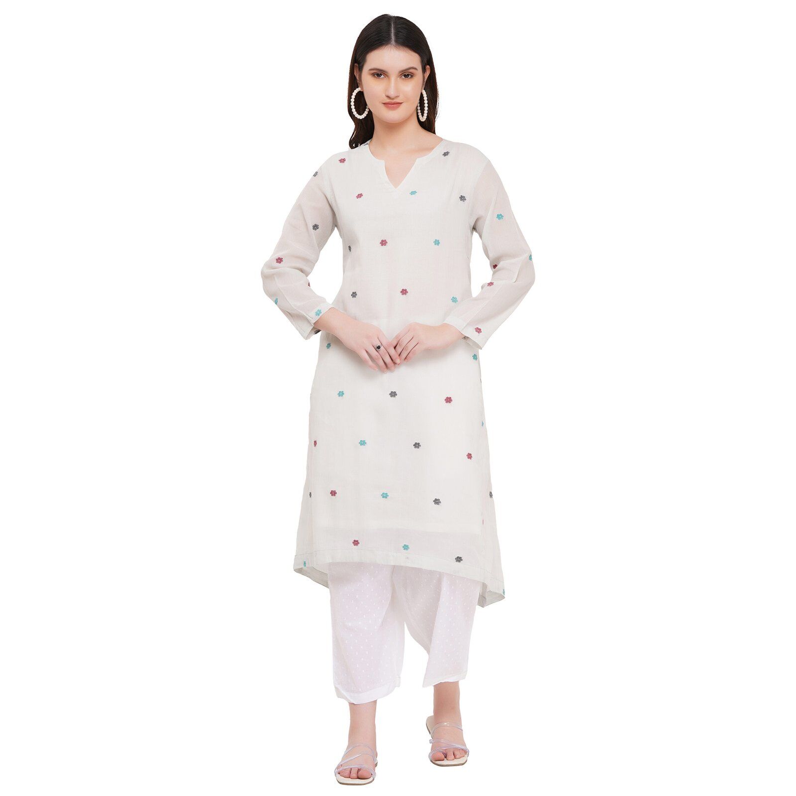 Mrima Premium Jamdani organic cotton Kurta Set | Clematis - Image 1