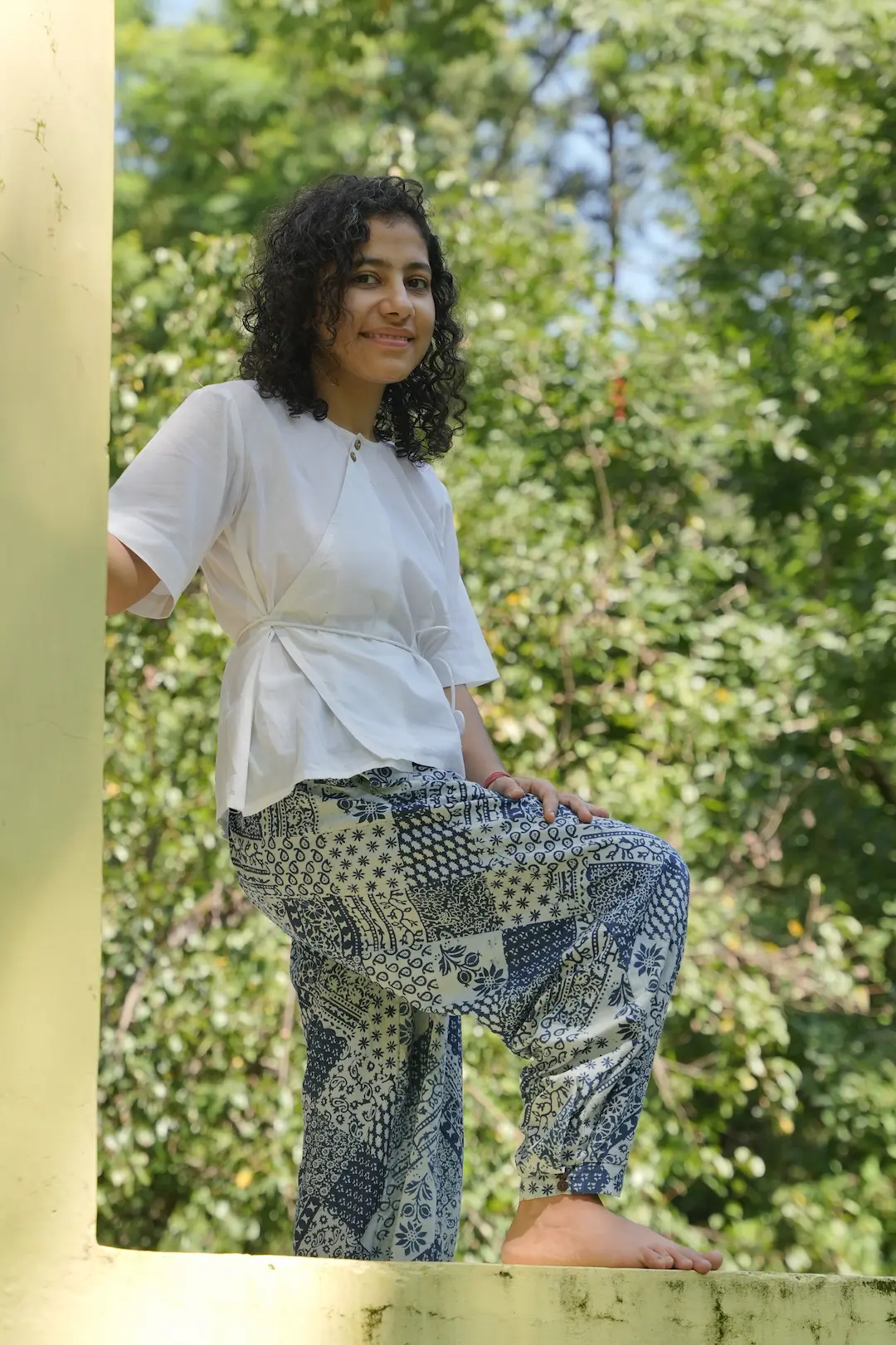 DSC00764 Mrima Yoga Pants with pocket cotton | Iris - Image 1