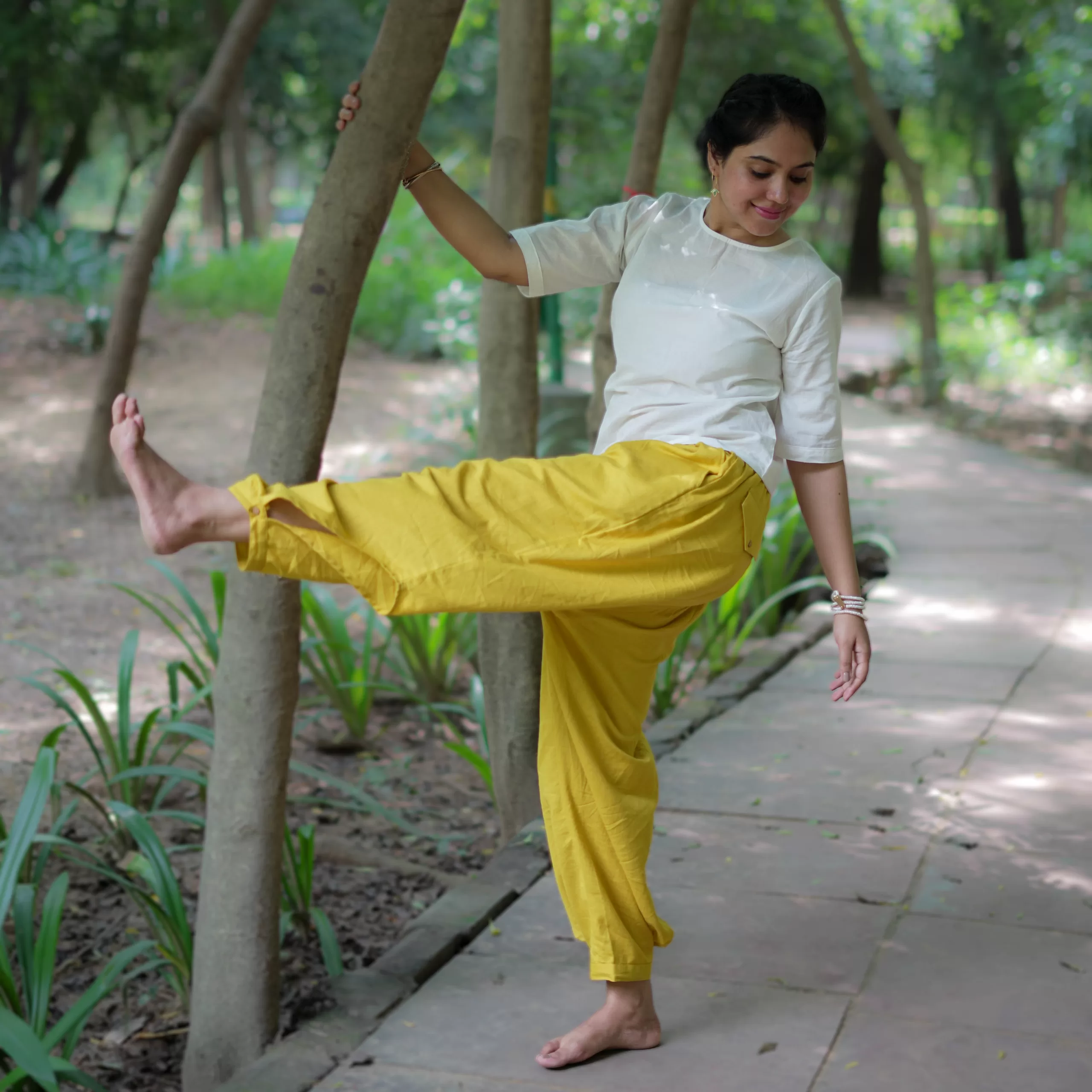 DSC02800 Mrima Yoga pant with pockets organic cotton | Amaltas - Image 1