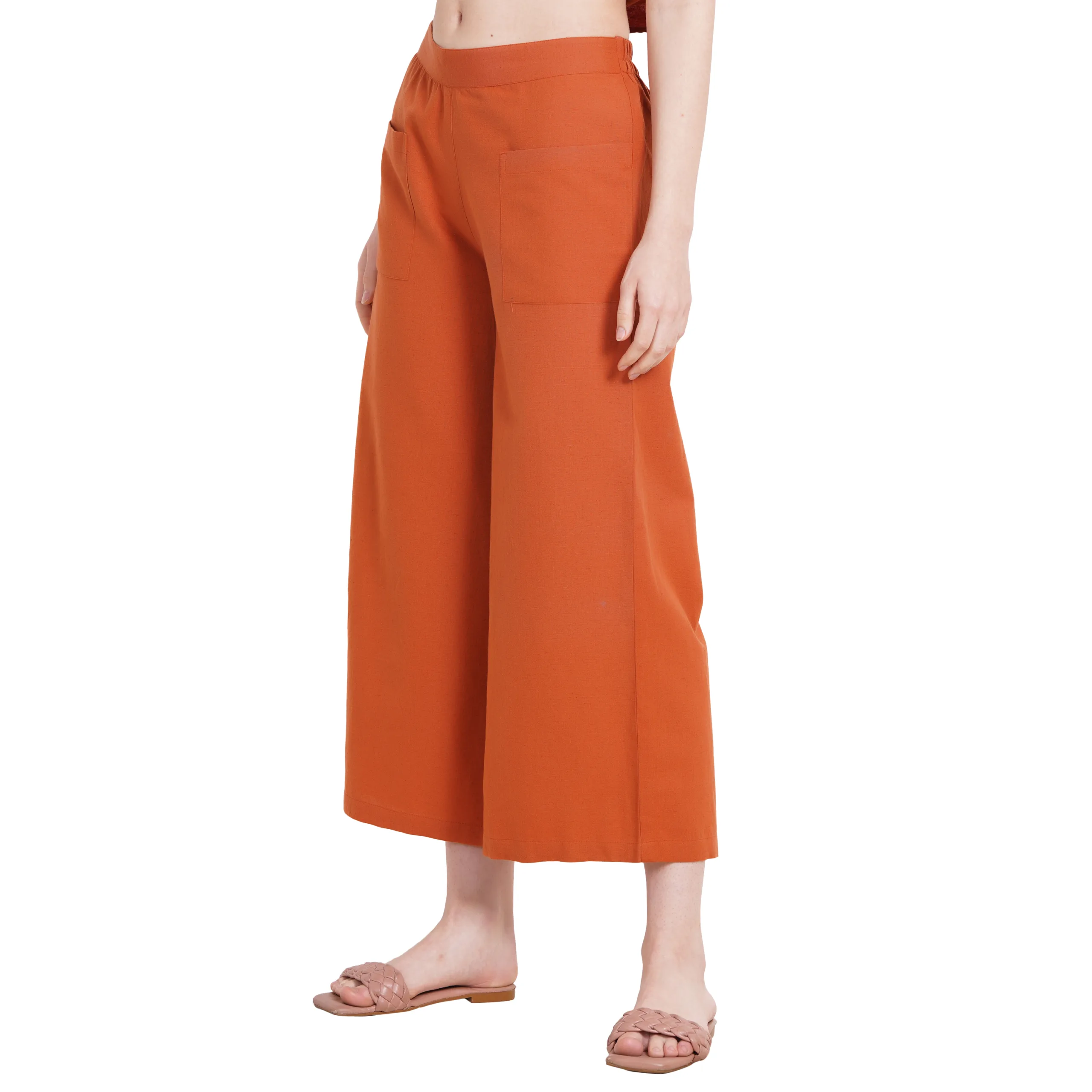 Mrima wide leg pants with pocket cotton | Nina - Image 1