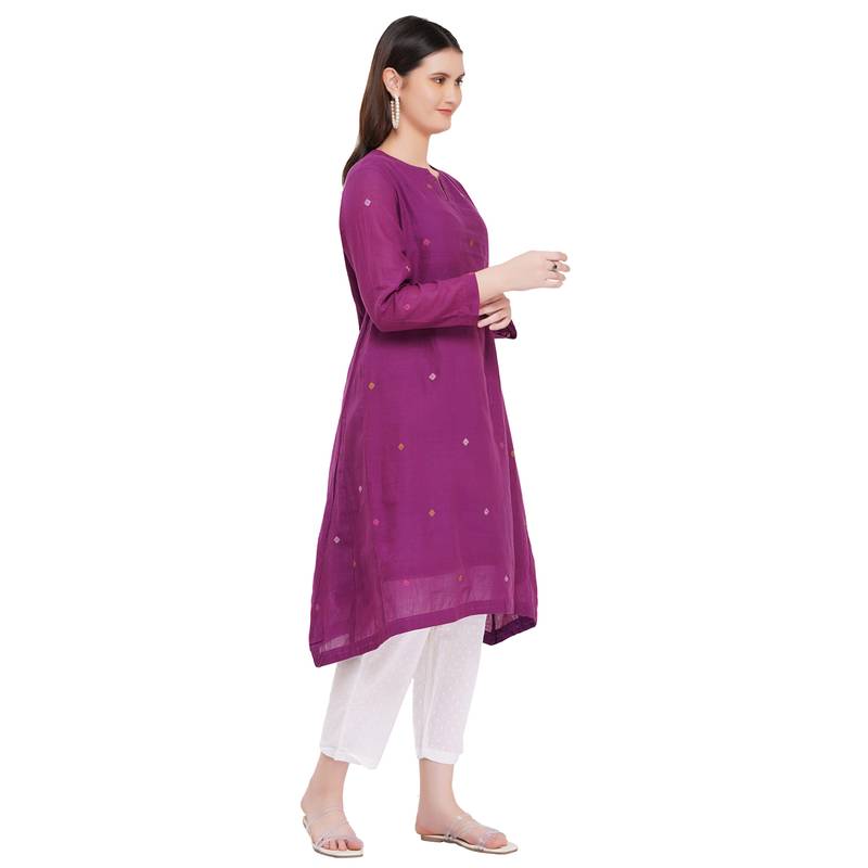 Mrima Premium Jamdani organic cotton Kurta Set | Verbena - Image 1